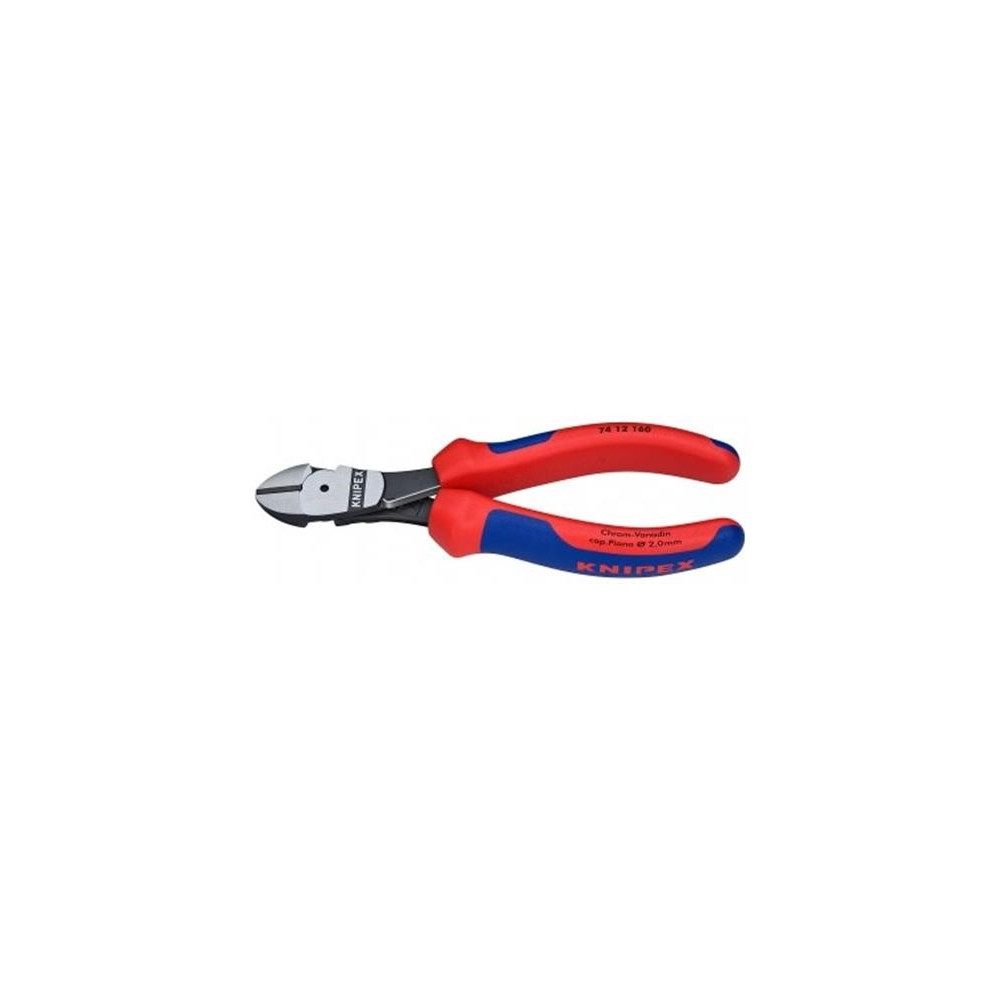 Produktbild för Knipex 74 12 160, Avbitartång, Kromvanadinstål, Plast, Blå,...