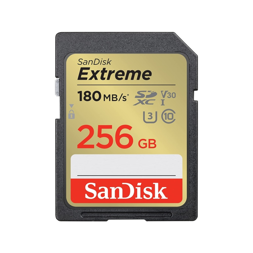 Produktbild för SanDisk Extreme - flash-minneskort - 256 GB - SDHC UHS-I