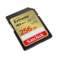 Produktbild för SanDisk Extreme - flash-minneskort - 256 GB - SDHC UHS-I