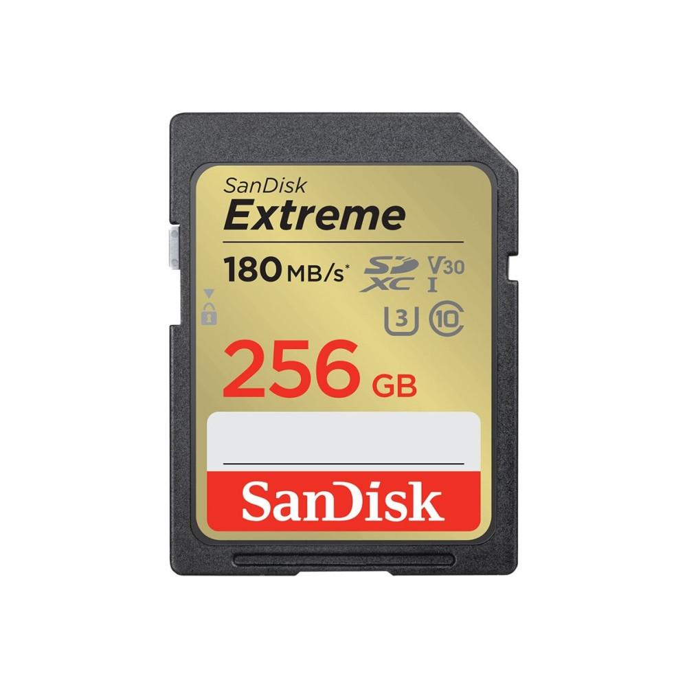 Produktbild för SanDisk Extreme - flash-minneskort - 256 GB - SDHC UHS-I