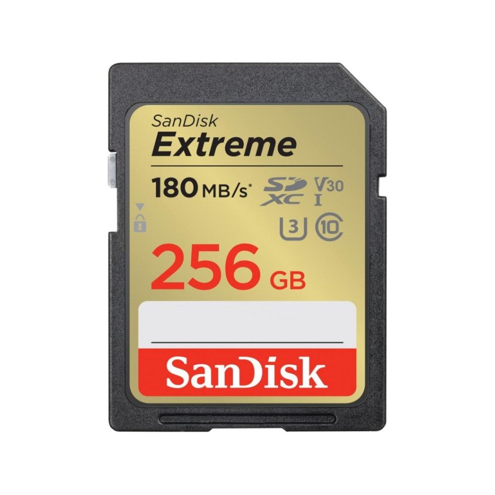 Produktbild för SanDisk Extreme - flash-minneskort - 256 GB - SDHC UHS-I
