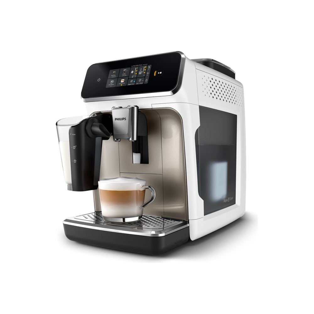 Produktbild för Philips Series 2300 EP2333 - automatisk kaffekokare med cappuccinatore - 15 bar - vit/krom