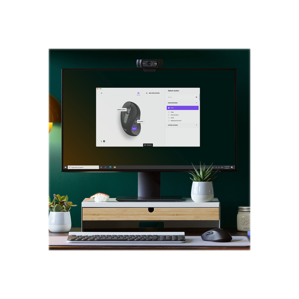 Produktbild för Logitech Signature M650 L LEFT - mus - stor storlek - 2.4 GHz, Bluetooth - grafit