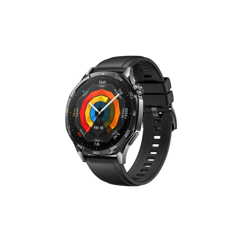 Produktbild för Huawei Watch GT 5 - rostfritt stål - smart klocka med rem - svart