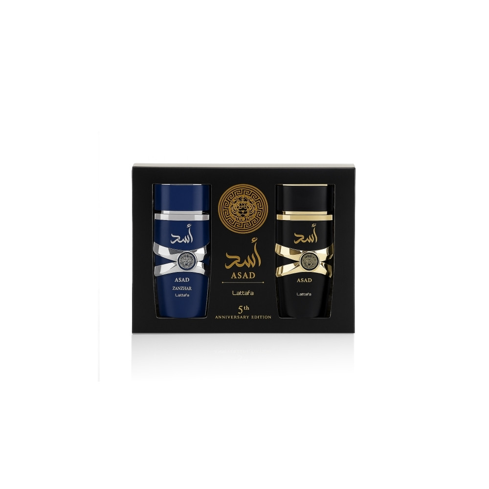 Produktbild för Lattafa Asad EDP Asad 100 ml + EDP Asad Zanzibar 100 ml (uni...