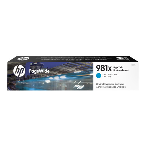 Hewlett-Packard HP 981X - Lång livslängd - cyan - original - PageWide - bläckpatron