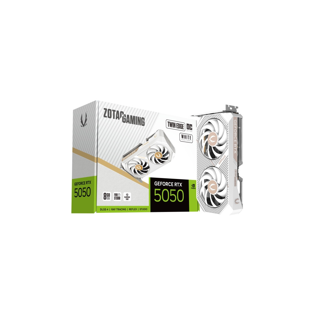 Produktbild för ZOTAC GAMING Twin Edge OC - White Edition - grafikkort - GeForce RTX 5050 - 8 GB