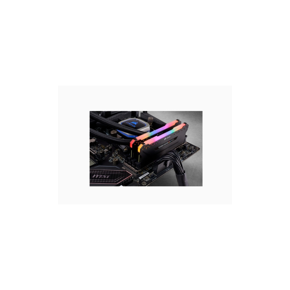 Produktbild för CORSAIR Vengeance RGB PRO - DDR4 - sats - 32 GB: 2 x 16 GB - DIMM 288-pin - 3200 MHz / PC4-25600 - ej buffrad