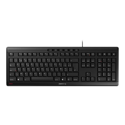 CHERRY CHERRY STREAM KEYBOARD - tangentbord - belgisk - svart Inmatningsenhet