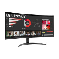 Produktbild för LG UltraWide 34WR50QK-B - LED-skärm - böjd - 34" - HDR