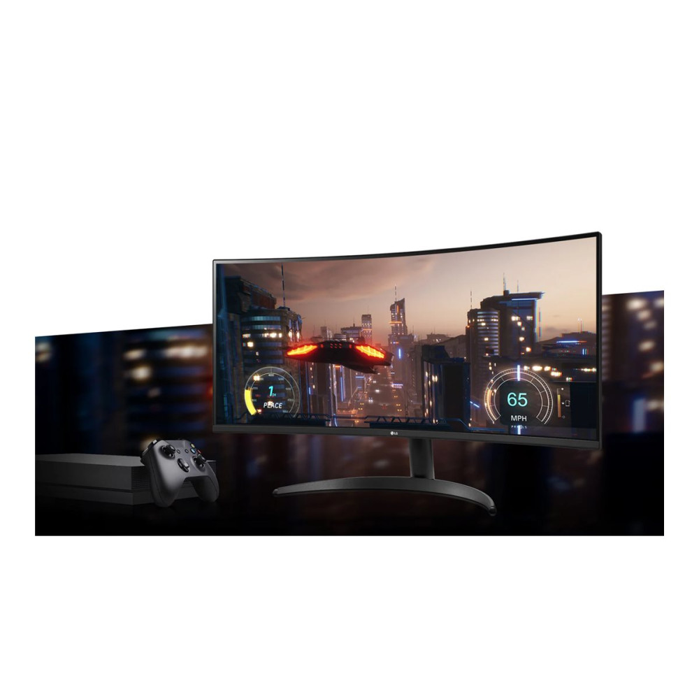 Produktbild för LG UltraWide 34WR50QK-B - LED-skärm - böjd - 34" - HDR