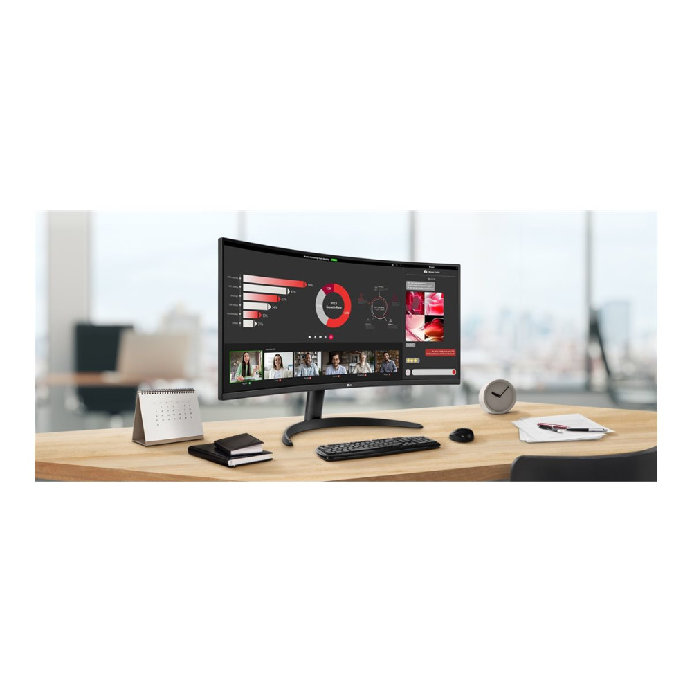 Produktbild för LG UltraWide 34WR50QK-B - LED-skärm - böjd - 34" - HDR