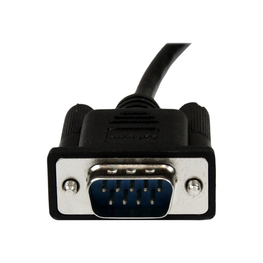 Produktbild för StarTech.com 2m Black DB9 RS232 Serial Null Modem Cable F/M - DB9 Male to Female - 9 pin Null Modem Cable - 1x DB9 (M), 1x DB9 (F), Black - nollmodemkabel - DB-9 till DB-9 - 2 m