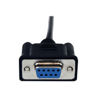 Produktbild för StarTech.com 2m Black DB9 RS232 Serial Null Modem Cable F/M - DB9 Male to Female - 9 pin Null Modem Cable - 1x DB9 (M), 1x DB9 (F), Black - nollmodemkabel - DB-9 till DB-9 - 2 m