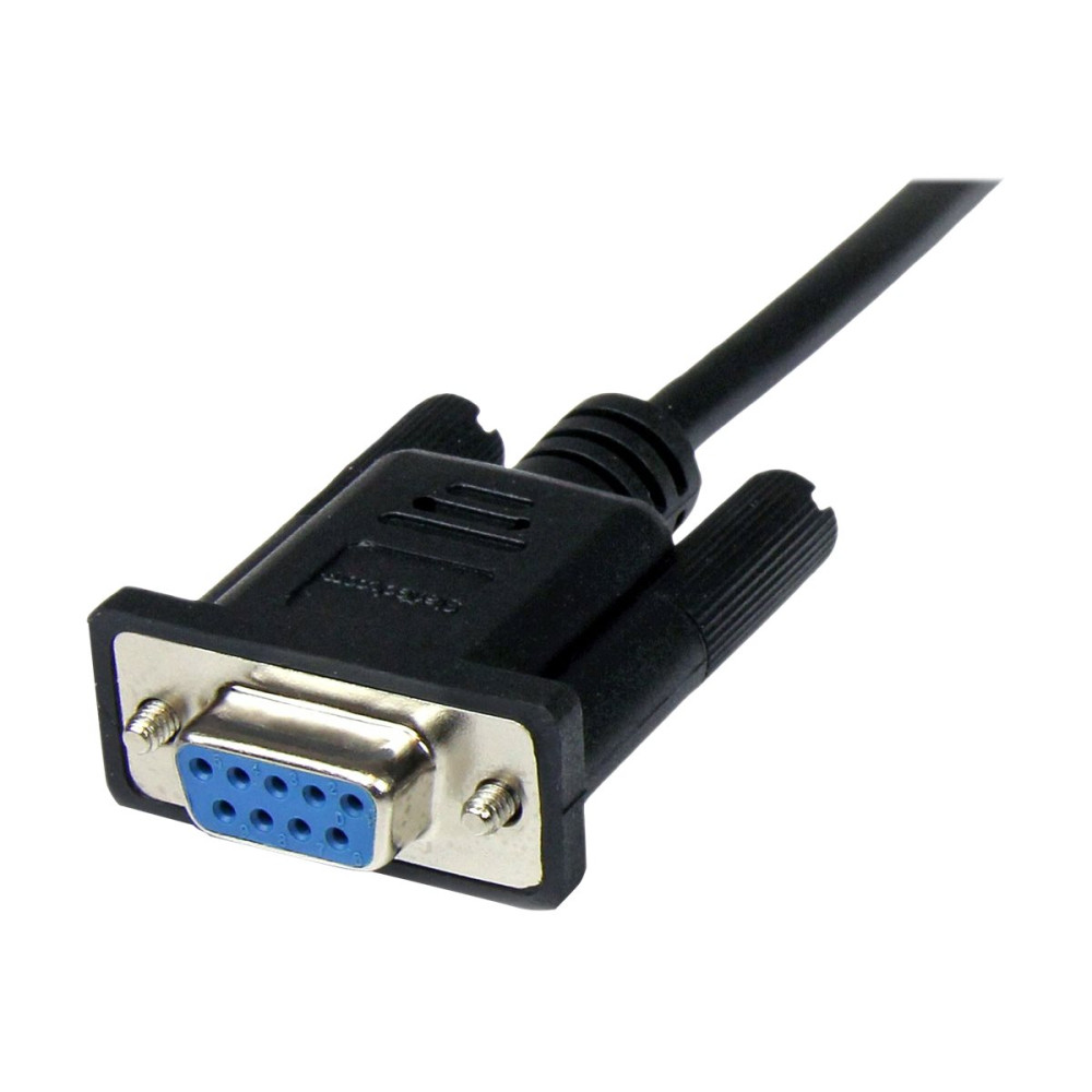 Produktbild för StarTech.com 2m Black DB9 RS232 Serial Null Modem Cable F/M - DB9 Male to Female - 9 pin Null Modem Cable - 1x DB9 (M), 1x DB9 (F), Black - nollmodemkabel - DB-9 till DB-9 - 2 m