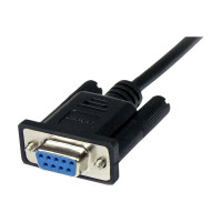 Produktbild för StarTech.com 2m Black DB9 RS232 Serial Null Modem Cable F/M - DB9 Male to Female - 9 pin Null Modem Cable - 1x DB9 (M), 1x DB9 (F), Black - nollmodemkabel - DB-9 till DB-9 - 2 m