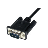 Produktbild för StarTech.com 2m Black DB9 RS232 Serial Null Modem Cable F/M - DB9 Male to Female - 9 pin Null Modem Cable - 1x DB9 (M), 1x DB9 (F), Black - nollmodemkabel - DB-9 till DB-9 - 2 m