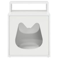 Produktbild för Katt hus Glansig Vit 42,5 x 40 x 53,5 cm Konstruerat trä