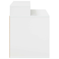 Produktbild för Katt hus Glansig Vit 42,5 x 40 x 53,5 cm Konstruerat trä