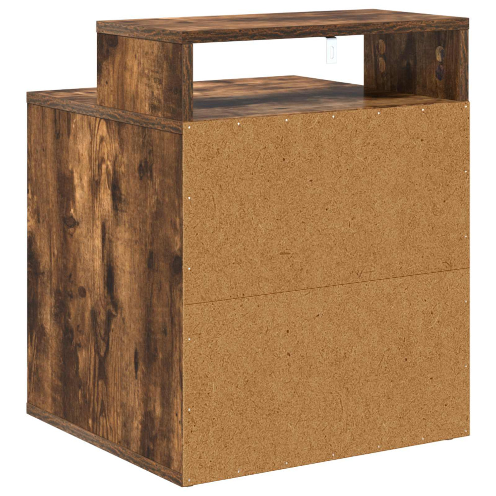 Produktbild för Katt hus Rökt ek 42,5 x 40 x 53,5 cm Konstruerat trä