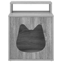 Produktbild för Katt hus Grå Sonoma 42,5 x 40 x 53,5 cm Konstruerat trä