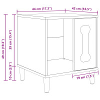 Produktbild för Hundhus Gammalt trä 44 x 42 x 49 cm Konstruerat trä