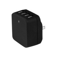 Produktbild för Startech 4-Port Travel USB Wall Charger - 34W/6.8A International Travel Adapter - Portable USB Charging Station (USB4PACBK) strömadapter - USB - 34 watt