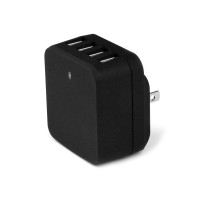 Produktbild för Startech 4-Port Travel USB Wall Charger - 34W/6.8A International Travel Adapter - Portable USB Charging Station (USB4PACBK) strömadapter - USB - 34 watt