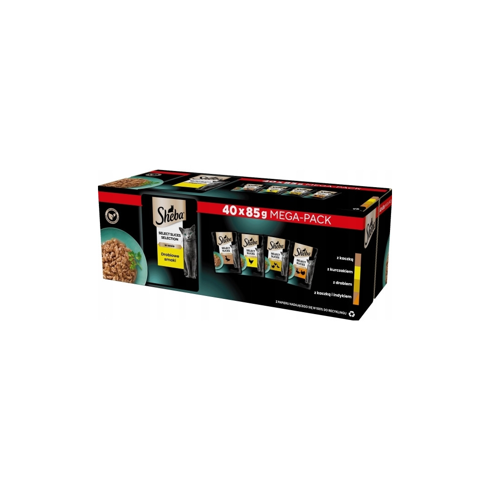 Produktbild för SHEBA Selection Select Slices Fjäderfäsmak