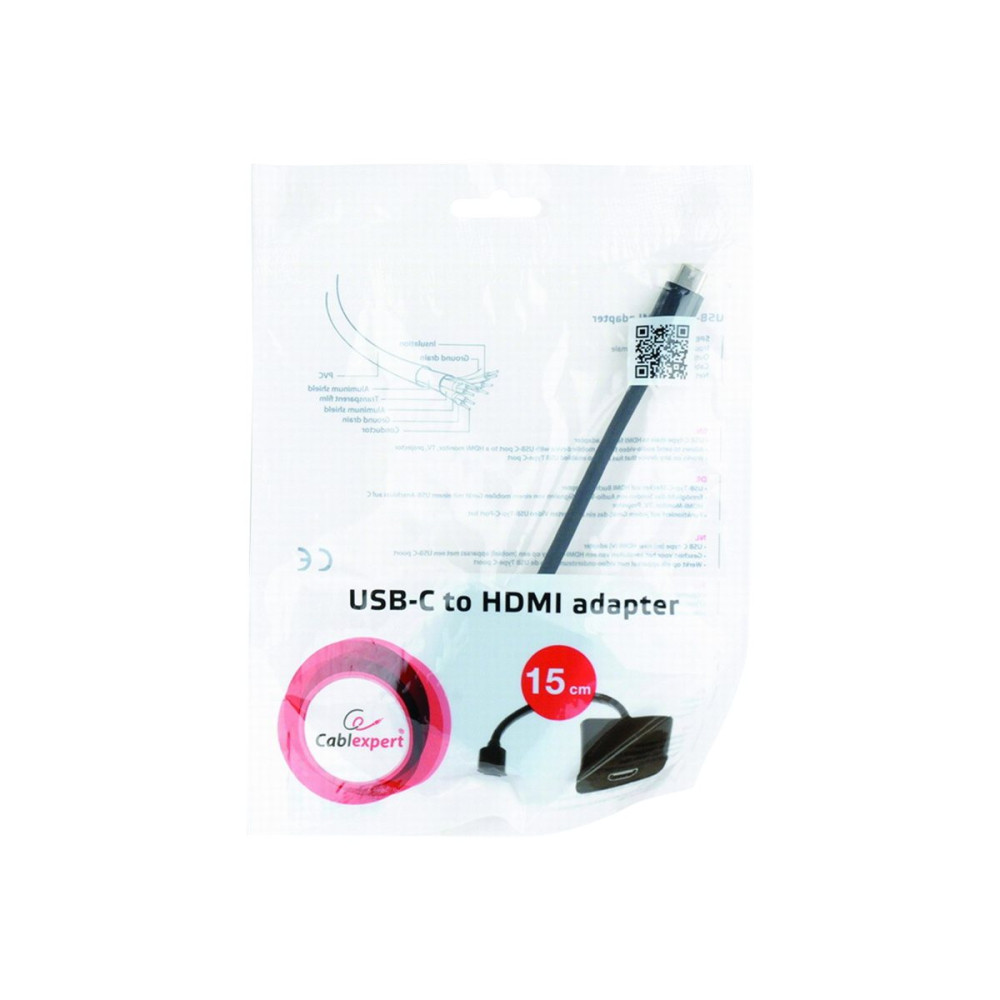 Produktbild för Cablexpert A-CM-HDMIF-01 - videokort - HDMI / USB - 15 cm