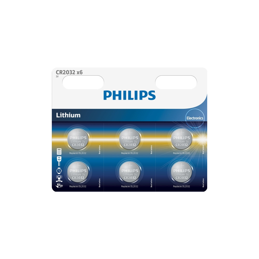 Produktbild för Philips Minicells CR2032P6 batteri - 6 x CR2032 - Li