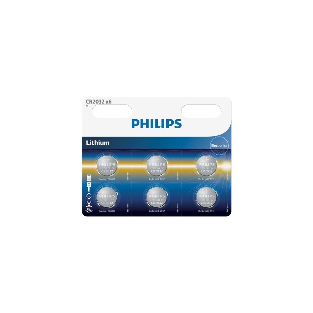 Produktbild för Philips Minicells CR2032P6 batteri - 6 x CR2032 - Li