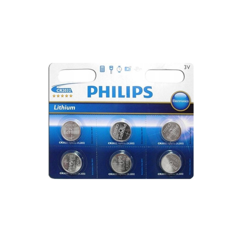 Produktbild för Philips Minicells CR2032P6 batteri - 6 x CR2032 - Li