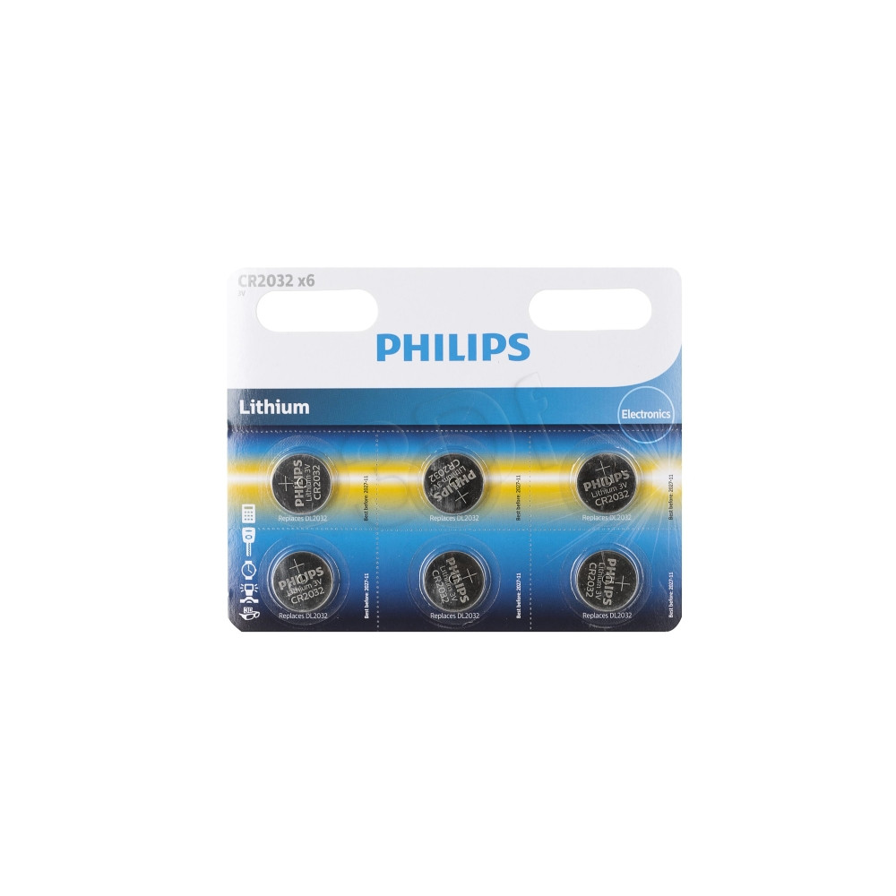 Produktbild för Philips Minicells CR2032P6 batteri - 6 x CR2032 - Li
