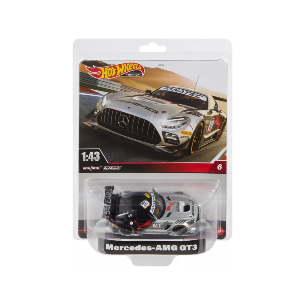 Produktbild för Hot Wheels PREMIUM 1:43RD Mercedes-AMG GT3 Vehicle, Bil, 14...