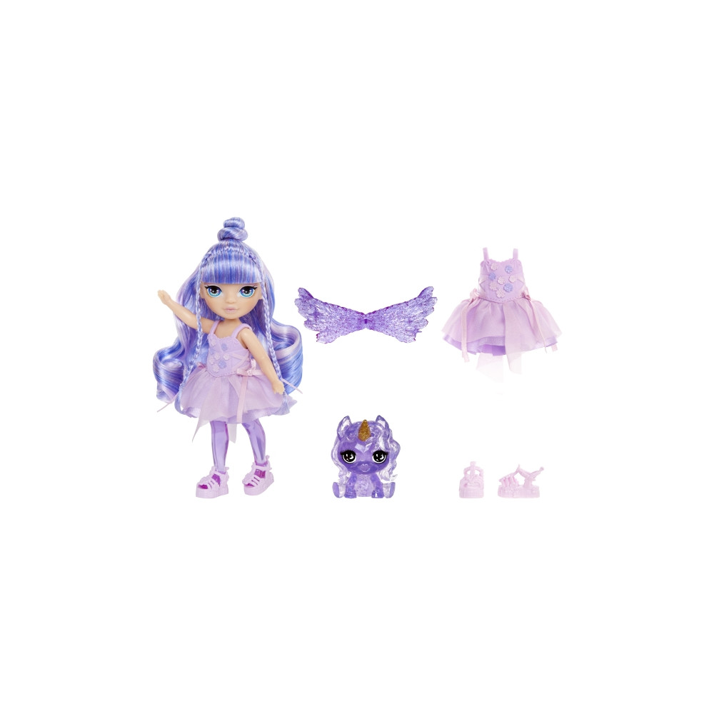 Produktbild för Rainbow High Littles Rainbow Fantasy Fairies Doll- Amethyst...