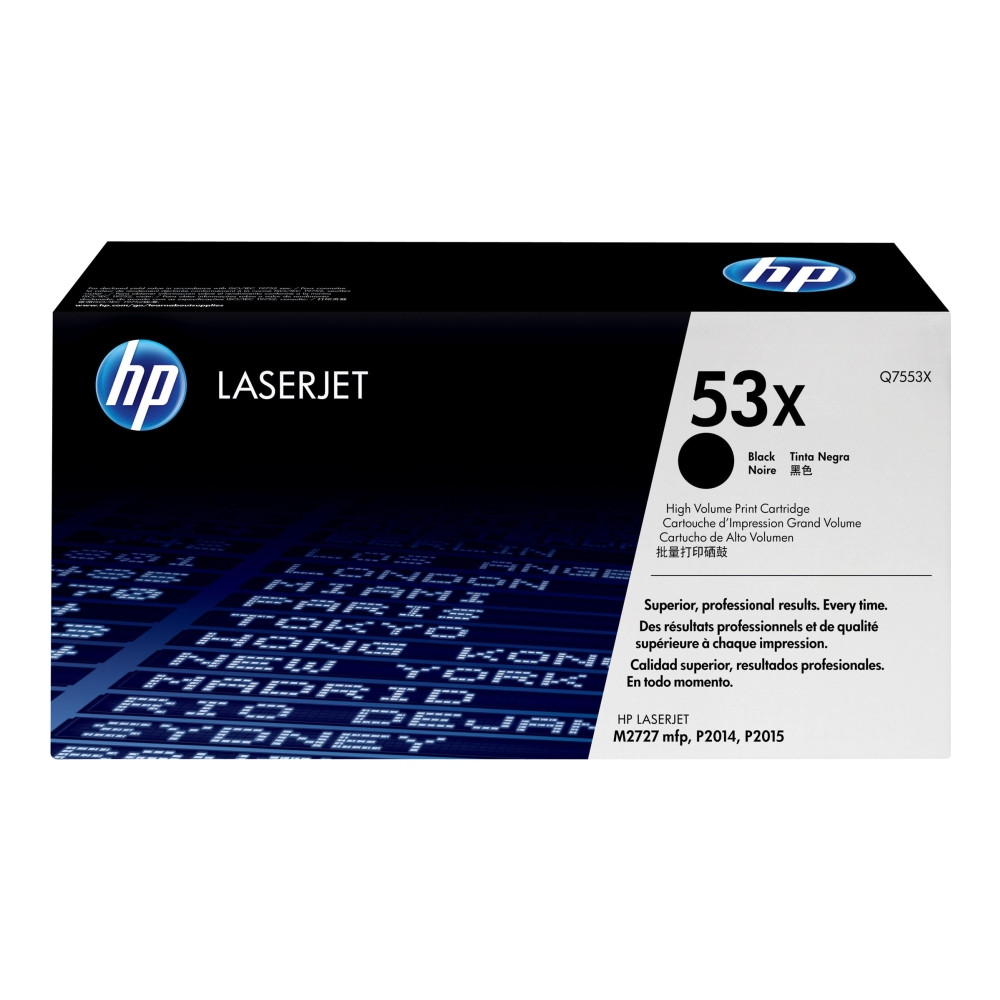 Produktbild för HP 53X - Lång livslängd - svart - original - LaserJet - tonerkassett (Q7553X)
