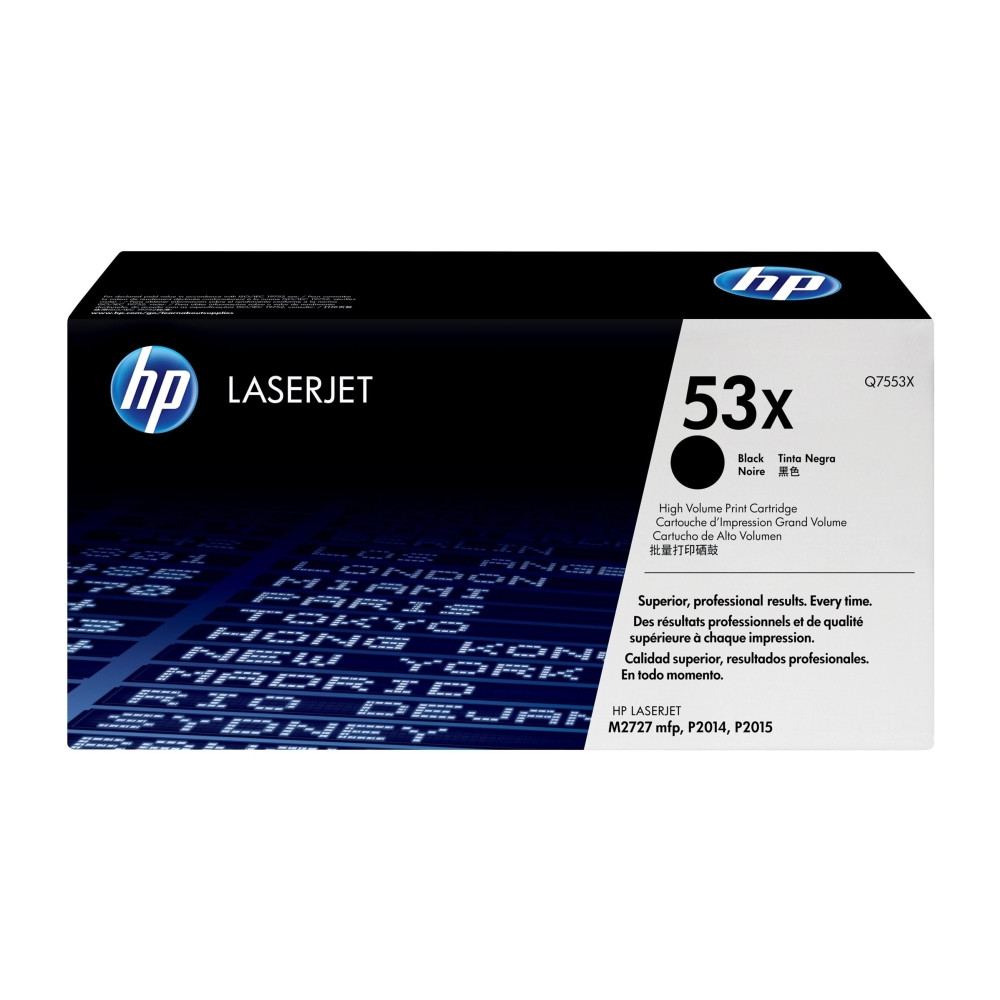 Produktbild för HP 53X - Lång livslängd - svart - original - LaserJet - tonerkassett (Q7553X)