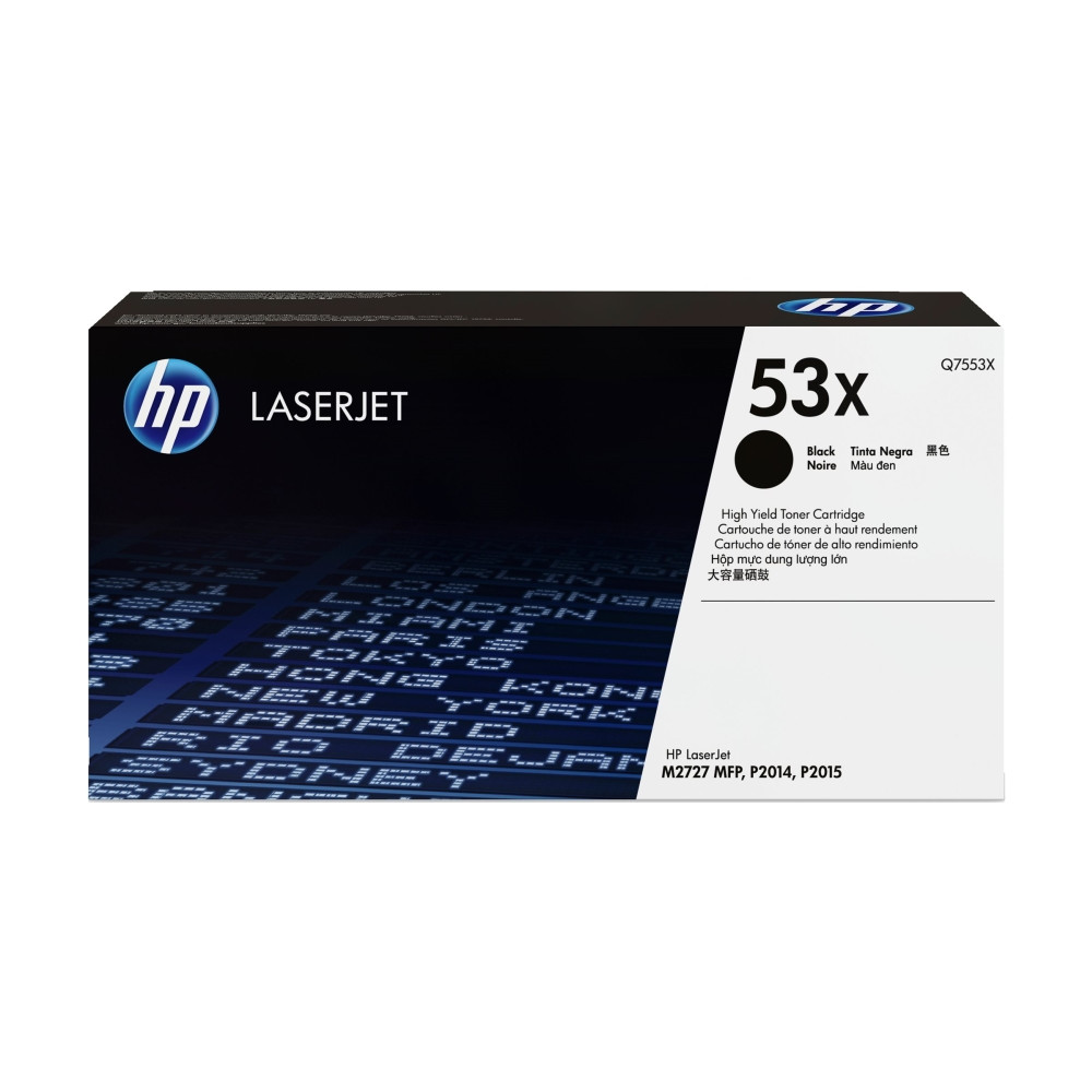 Produktbild för HP 53X - Lång livslängd - svart - original - LaserJet - tonerkassett (Q7553X)