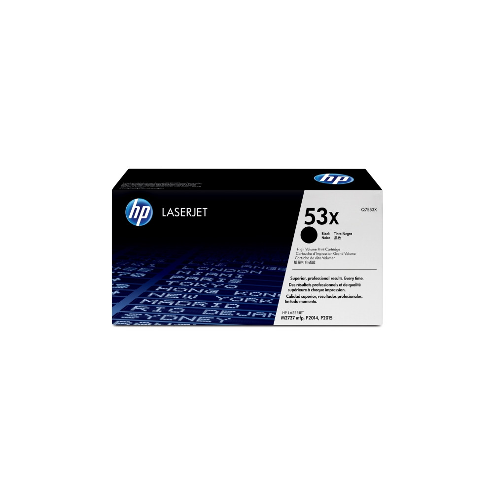 Produktbild för HP 53X - Lång livslängd - svart - original - LaserJet - tonerkassett (Q7553X)