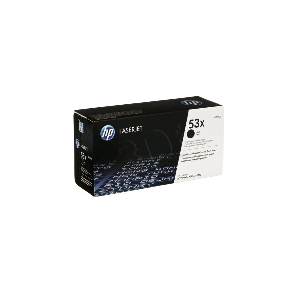 Produktbild för HP 53X - Lång livslängd - svart - original - LaserJet - tonerkassett (Q7553X)