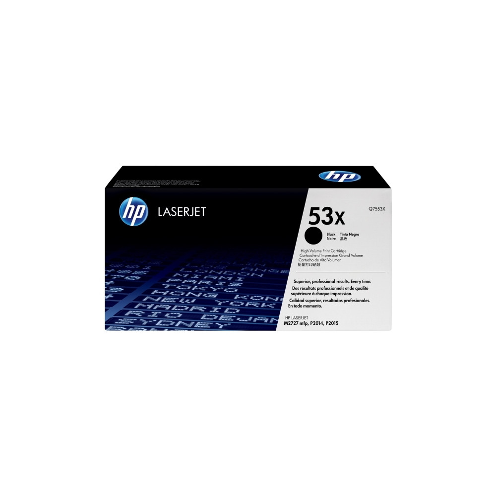 Produktbild för HP 53X - Lång livslängd - svart - original - LaserJet - tonerkassett (Q7553X)