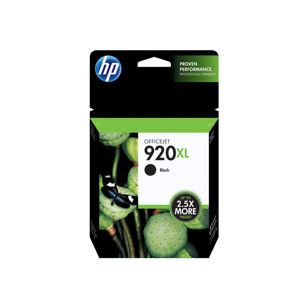 Produktbild för HP 920XL - Lång livslängd - svart - original - bläckpatron