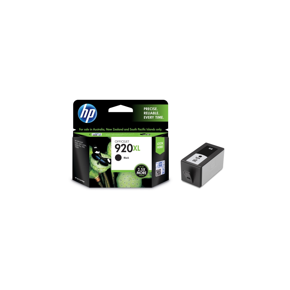Produktbild för HP 920XL - Lång livslängd - svart - original - bläckpatron