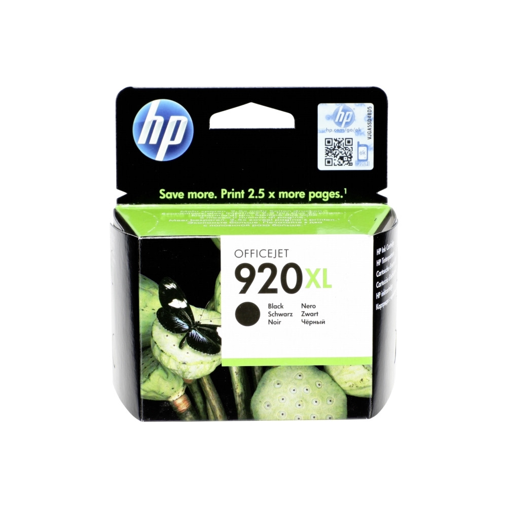 Produktbild för HP 920XL - Lång livslängd - svart - original - bläckpatron