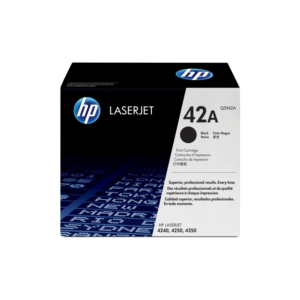 Produktbild för HP 42X - 2-pack - Lång livslängd - svart - original - LaserJet - tonerkassett (Q5942XD)