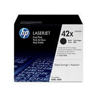 Produktbild för HP 42X - 2-pack - Lång livslängd - svart - original - LaserJet - tonerkassett (Q5942XD)