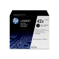 Produktbild för HP 42X - 2-pack - Lång livslängd - svart - original - LaserJet - tonerkassett (Q5942XD)
