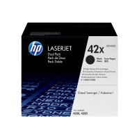 Produktbild för HP 42X - 2-pack - Lång livslängd - svart - original - LaserJet - tonerkassett (Q5942XD)