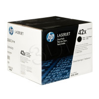 Produktbild för HP 42X - 2-pack - Lång livslängd - svart - original - LaserJet - tonerkassett (Q5942XD)